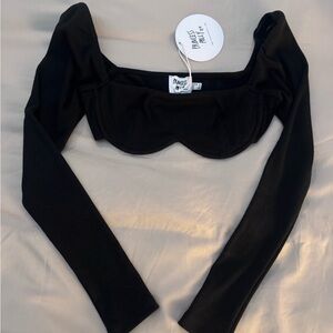 Black Long Sleeve Women's Top